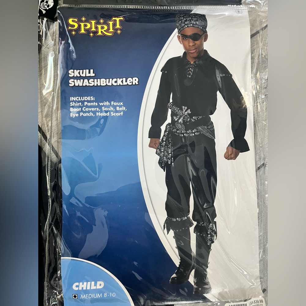 Spirit Skull Swashbuckler Halloween kids Costume